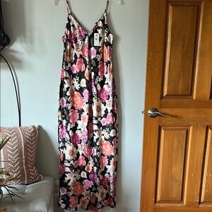 Express Pink and Orange Spaghetti Strap Sundress